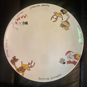 Holiday Magic by Ashley Cooper Large Christmas Holiday Tray Serving Platter EUC